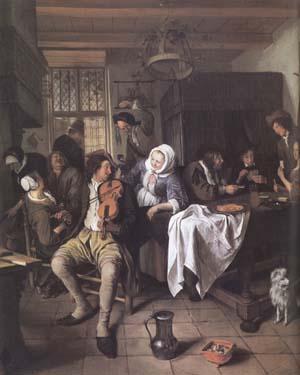 Jan Steen Interior of a Tavern (mk25 oil painting picture
